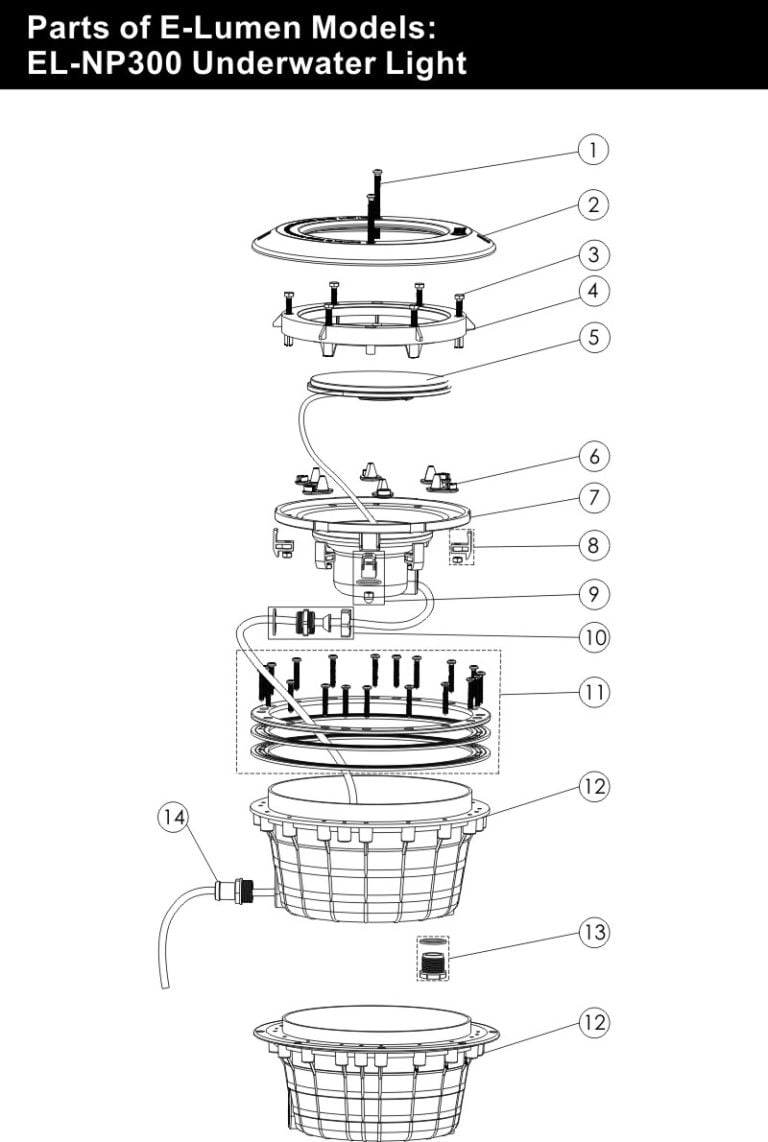 ELNP300 Series Underwater Light Emaux Pool and Spa Equipment