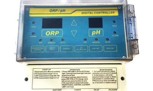 The automatic monitoring system measures the PH value and Redox / ORP value of water through the relative voltage of probes. Total control & dosing through the desired set-point. With a compact structure, nice design, professional recognition, easy to install and operate. Digital metering pump with pH/Redox control meter on board. Adjustable manual control with proportional dosing flow rate, for the right pH & Redox management.